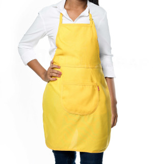 Avental poliéster amarelo