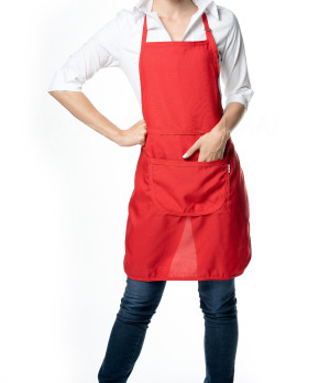 Avental poliéster vermelho 